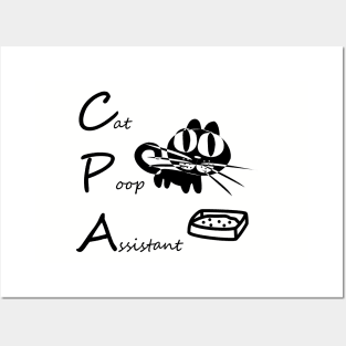 Cat Poop Assistant CPA Posters and Art